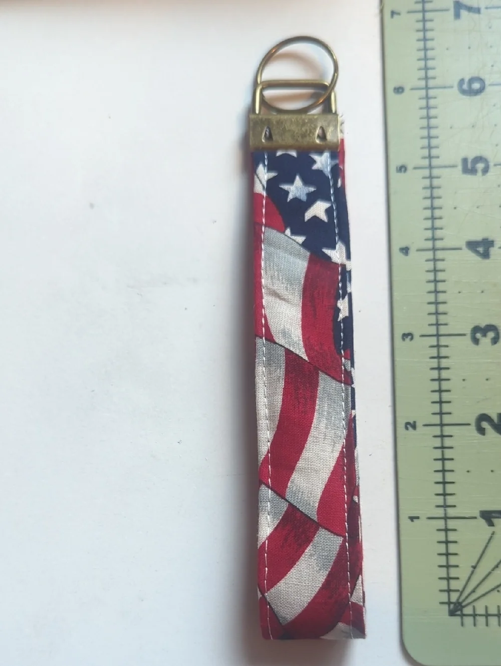 Patriotic Red White Blue Key Wristlet